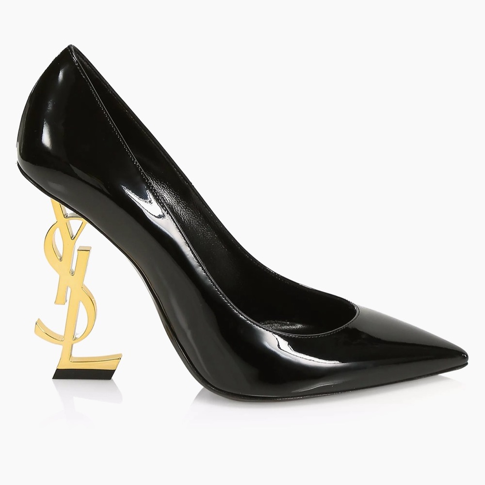 SAINT LAURENT • Opyum Point-Toe Patent Leather Pumps